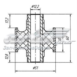 1308 Metgum silentblock de estabilizador trasero