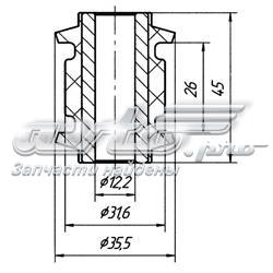 Silentblock de brazo suspensión trasero transversal RU405 Masuma