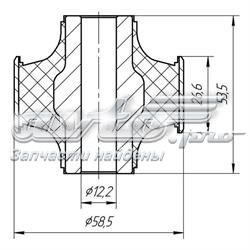 Silentblock del brazo de suspensión 1328A Metgum