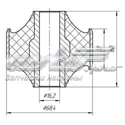 Silentblock del brazo de suspensión 1408A Metgum