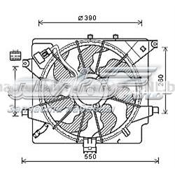 HY7563 AVA ventilador (rodete +motor refrigeración del motor con electromotor completo)