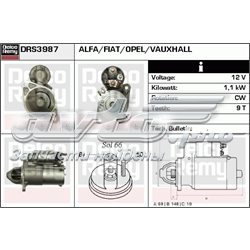 DRS3987 Delco Remy motor de arranque