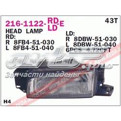 Comprar 8DBW51040 Mazda Faro delantero izquierdo