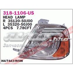 3532050J00 Suzuki faro izquierdo