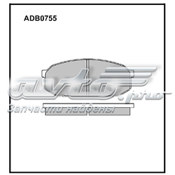 adb0755 Allied Nippon pastillas de freno delanteras