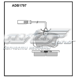 ADB1797 Allied Nippon pastillas de freno traseras