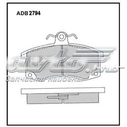 ADB2794 Allied Nippon pastillas de freno delanteras