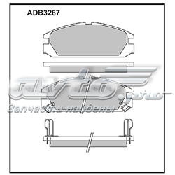 ADB3267 Allied Nippon pastillas de freno delanteras