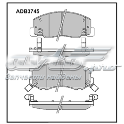 ADB3745 Allied Nippon pastillas de freno delanteras