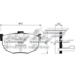 SP1062 Sangsin Pastillas freno traseras