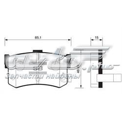 SP1074 Sangsin Pastillas freno traseras