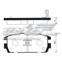 SP1098 Sangsin Pastillas freno traseras