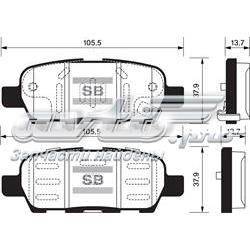 SP1250 Sangsin Pastillas freno traseras