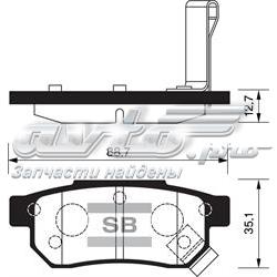 SP1265 Sangsin pastillas de freno traseras