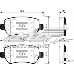 SP1536 Sangsin Pastillas freno traseras