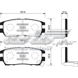 SP1538 Sangsin Pastillas freno traseras