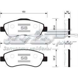 SP1567 Sangsin Pastillas delanteras