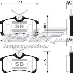 SP1575 Sangsin Pastillas freno traseras