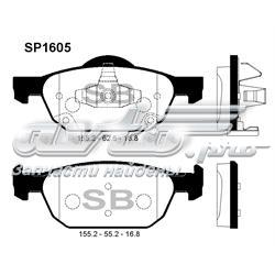 SP1605 Sangsin pastillas de freno delanteras