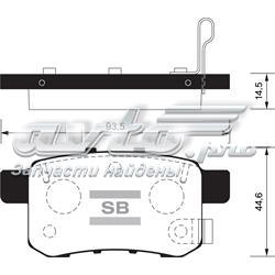 SP2103 Sangsin Pastillas freno traseras