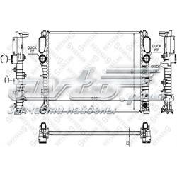 1025454SX Stellox radiador refrigeración del motor