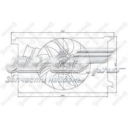 2999271SX Stellox difusor de radiador, ventilador de refrigeración, condensador del aire acondicionado, completo con motor y rodete