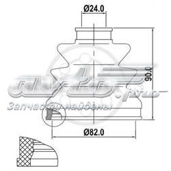 BT46 Interparts fuelle, árbol de transmisión delantero exterior