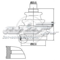 BT70 Interparts fuelle, árbol de transmisión delantero exterior