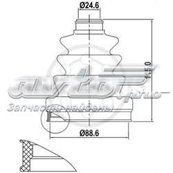 BT71 Interparts fuelle, árbol de transmisión delantero exterior