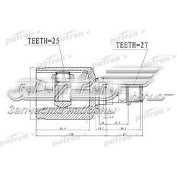 Junta homocinética interior delantera izquierda G7M009PC Pascal