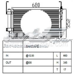 PXNCA014 Parts-Mall condensador aire acondicionado