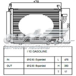 PXNCA100 Parts-Mall condensador aire acondicionado