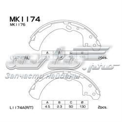 MK1174 Masuma zapatas de frenos de tambor traseras