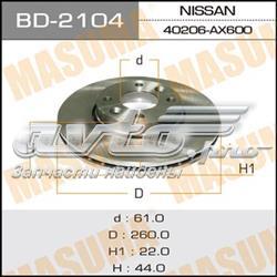 Disco de freno BD2104 Masuma