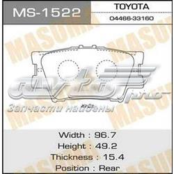 Pastillas traseras de freno Masuma MS1522 precio, desde 17,39 EUR