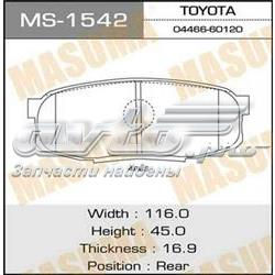 MS1542 Masuma pastillas de freno traseras