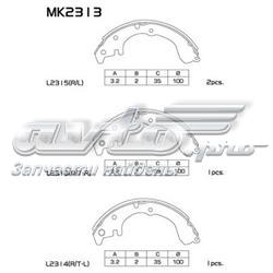 MK2313 Masuma zapatas de frenos de tambor traseras