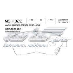 Comprar MS1322 Masuma Pastillas delanteras de freno