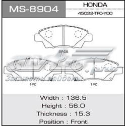 MS8904 Masuma pastillas de freno delanteras