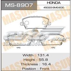 MS8907 Masuma pastillas de freno delanteras