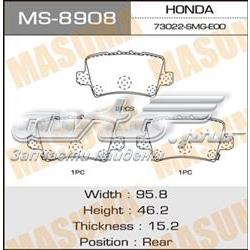 MS8908 Masuma pastillas de freno traseras