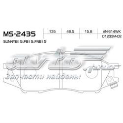 MS2435 Masuma pastillas de freno delanteras