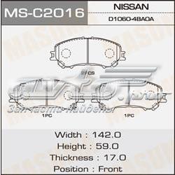 MSC2016 Masuma pastillas de freno delanteras
