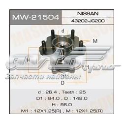 Cubo de rueda trasero MW21504 Masuma