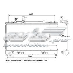 56066 NRF radiador refrigeración del motor