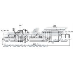 102003A HDE árbol de transmisión delantero izquierdo