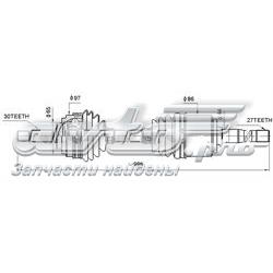 102004B HDE árbol de transmisión delantero derecho