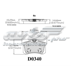 MKD340 Friction Master Pastillas freno traseras