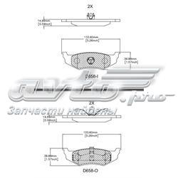 ELT658 Friction Master pastillas de freno traseras