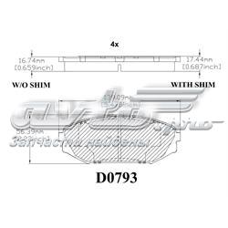 Pastillas de freno delanteras MKD793 Friction Master